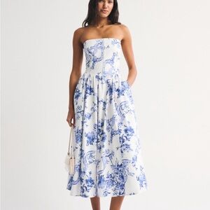 Abercrombie Bra-free Dipped waist midi dress NWT size XS